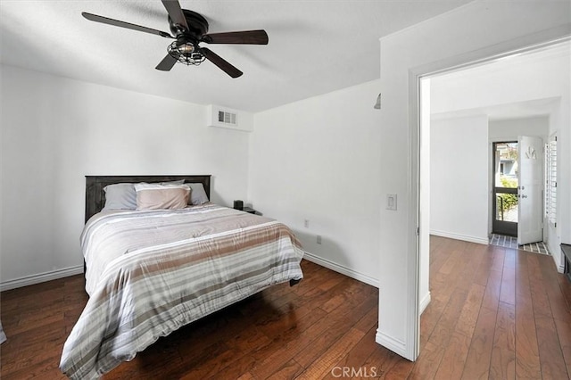 23461 Darcy Ln, Newhall, CA 91321 - bedroom with wood-type flooring and a ceiling fan