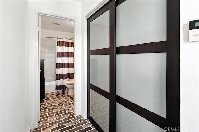 23461 Darcy Ln, Newhall, CA 91321 - hall featuring brick patterned floors