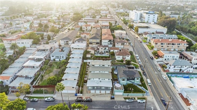 aerial view with a residential view