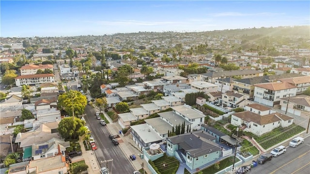 drone / aerial view with a residential view