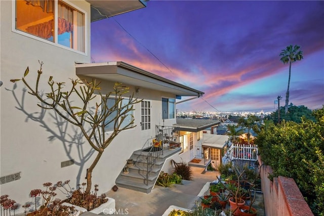 view of patio / terrace featuring fence