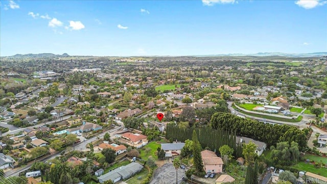 aerial view with a residential view