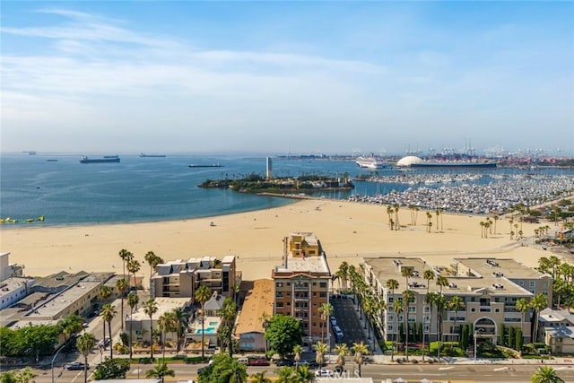 water view with a view of the beach