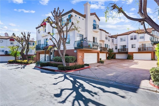 view of road with curbs and a residential view