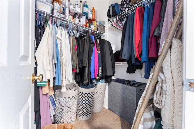 view of walk in closet