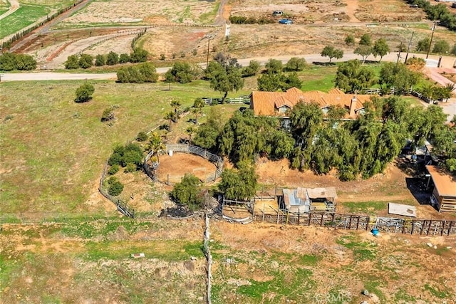 bird's eye view featuring a rural view