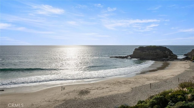 property view of water with a view of the beach