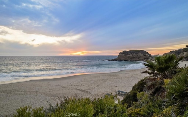 water view with a beach view