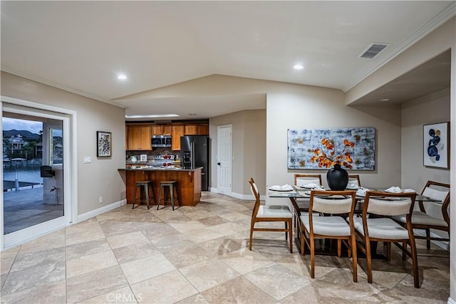 30360 Point Marina Dr, Canyon Lake, CA 92587 - dining room with recessed lighting, baseboards, and visible vents