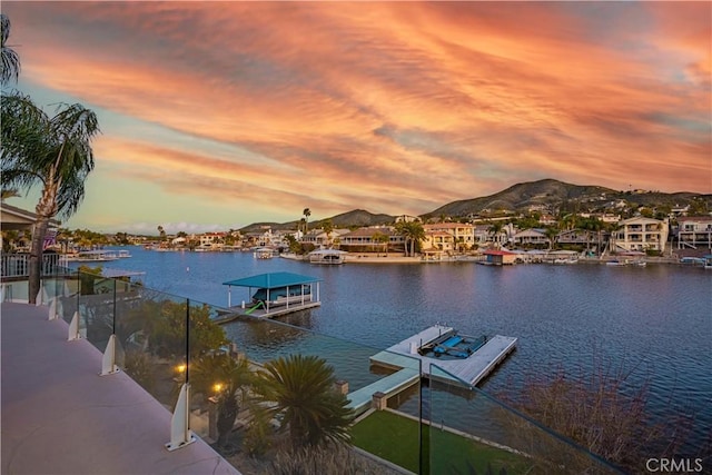 30360 Point Marina Dr, Canyon Lake, CA 92587 - dock area with a water and mountain view and a residential view