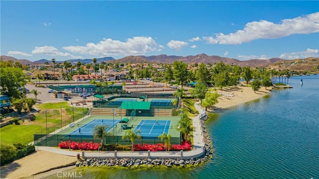 30360 Point Marina Dr, Canyon Lake, CA 92587 - aerial view with a water and mountain view