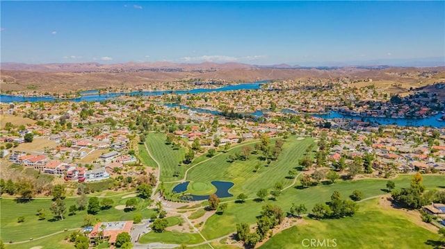 30360 Point Marina Dr, Canyon Lake, CA 92587 - birds eye view of property with a residential view, a water and mountain view, and golf course view