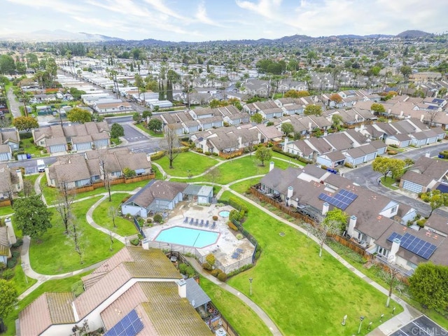 drone / aerial view featuring a residential view