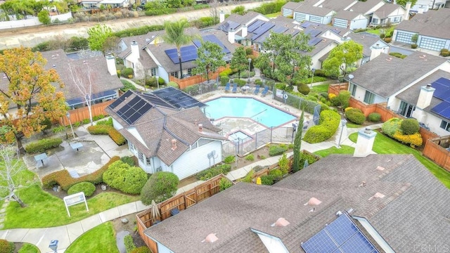 drone / aerial view featuring a residential view