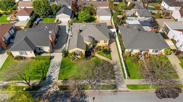 drone / aerial view with a residential view