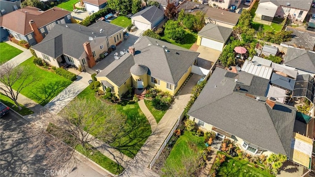 aerial view with a residential view