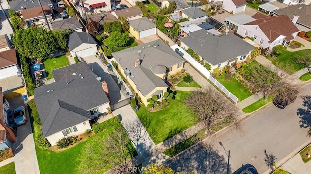 drone / aerial view with a residential view