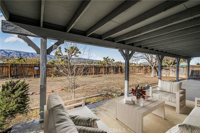 view of patio / terrace featuring a fenced backyard