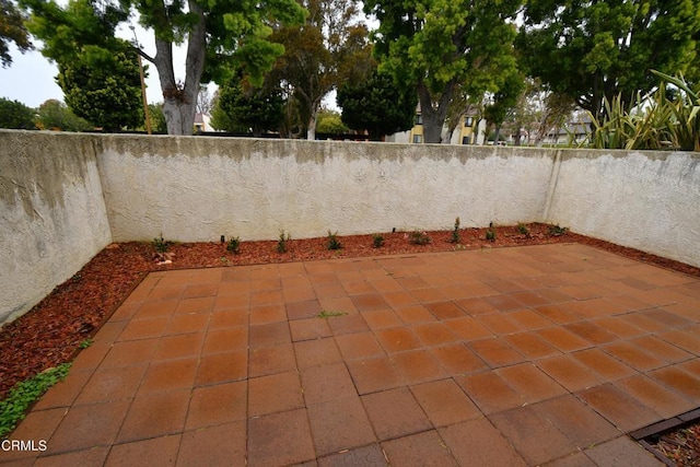 view of patio with a fenced backyard