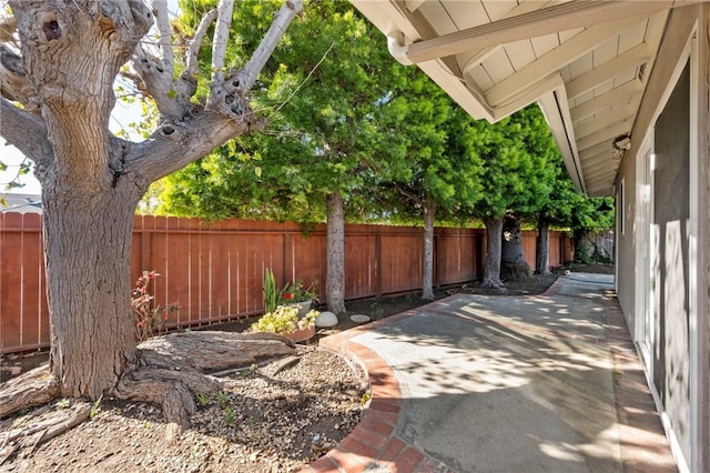 view of patio with a fenced backyard