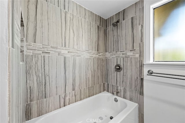 bathroom featuring bathtub / shower combination