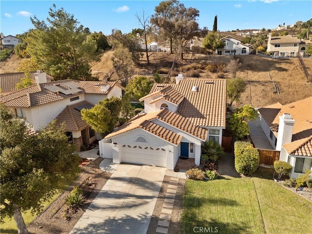 drone / aerial view with a residential view