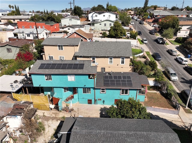 aerial view featuring a residential view