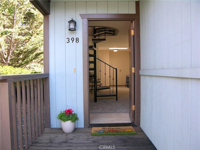 view of doorway to property