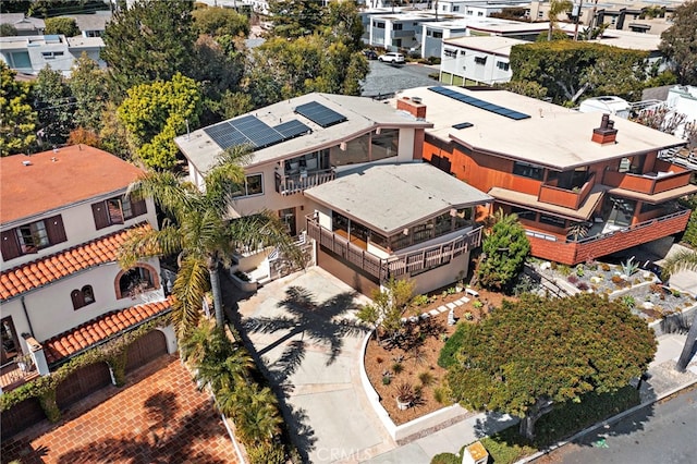 drone / aerial view with a residential view