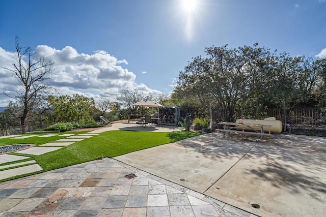 view of patio / terrace with fence