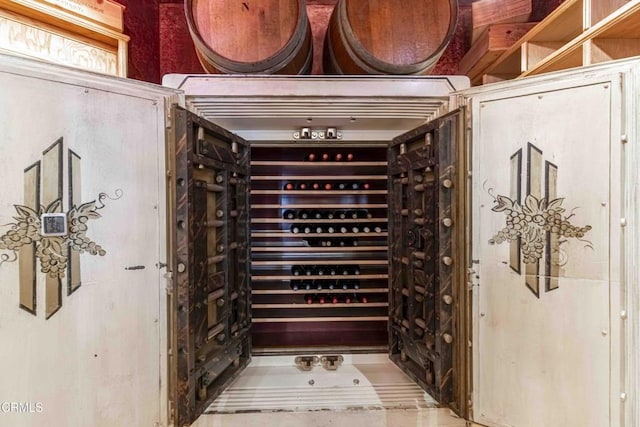 wine cellar featuring electric panel