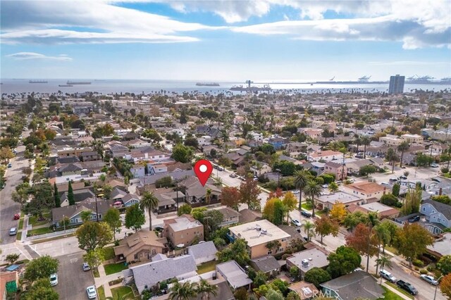 274 Grand Ave, Long Beach, CA 90803 - aerial overview of property's location featuring a nearby body of water, nearby suburban area, and a notable bridge