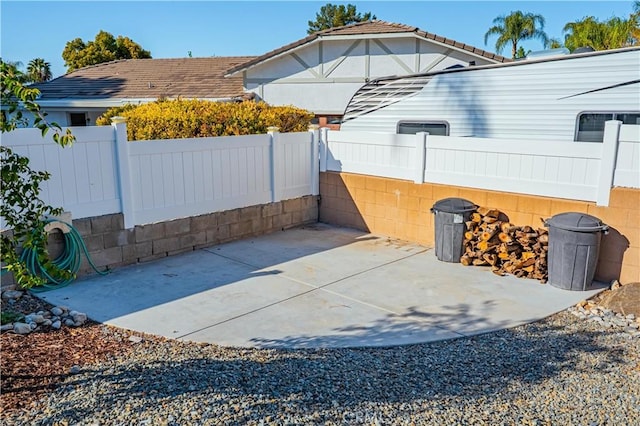 view of patio with fence