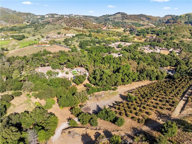 aerial view featuring a mountain view