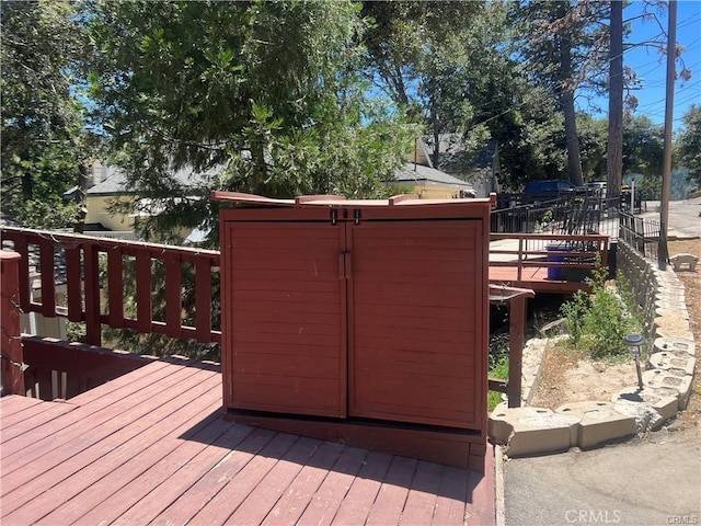 view of wooden deck