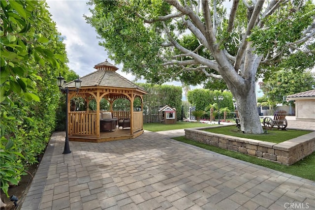 68340 Verano Rd, Cathedral City, CA 92234 - exterior space featuring a gazebo and a deck