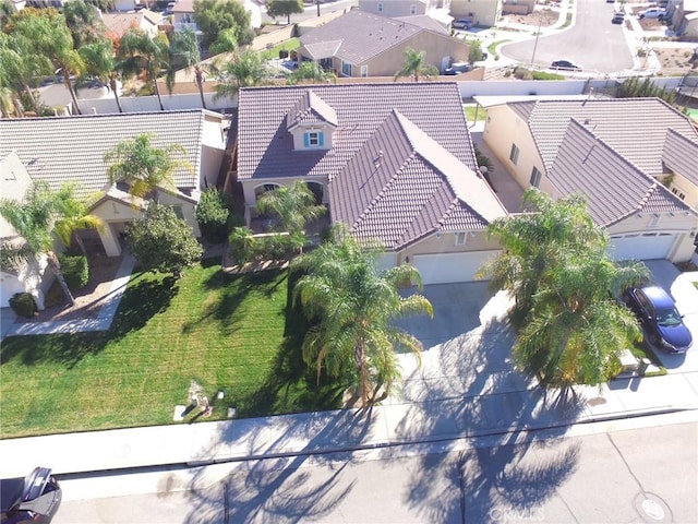 aerial view with a residential view