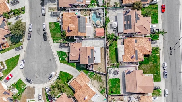aerial view featuring a residential view