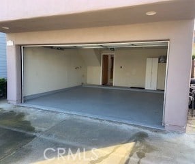 garage with driveway