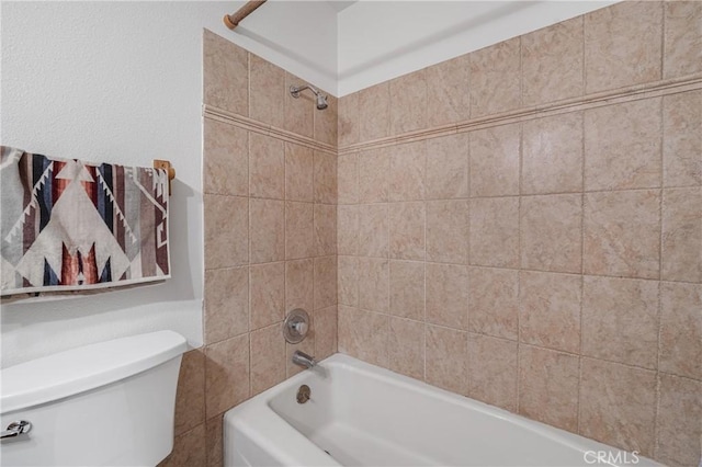 full bathroom with shower / washtub combination and toilet