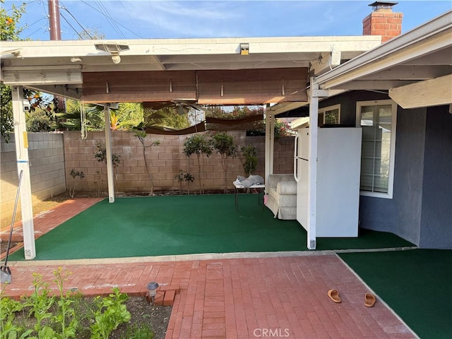 view of patio / terrace with a fenced backyard