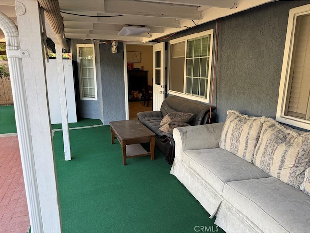 view of patio featuring an outdoor living space