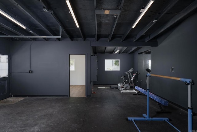 view of basement