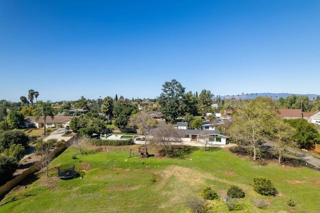 aerial view with a residential view