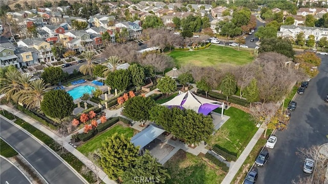 aerial view featuring a residential view