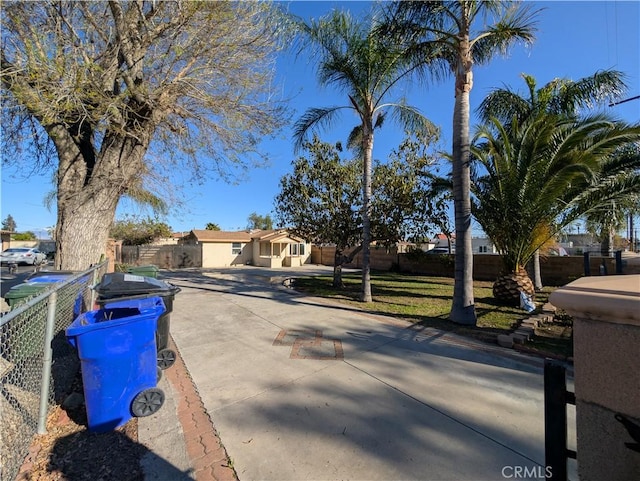 view of front of property with fence