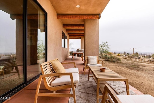 balcony with a patio