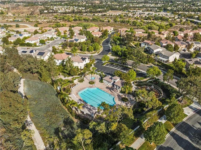 27950 Periwinkle Ln, Valencia, CA 91354 - aerial view of property and surrounding area featuring a pool