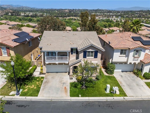 27950 Periwinkle Ln, Valencia, CA 91354 - aerial perspective of suburban area featuring a mountain backdrop