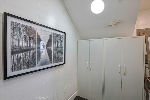 interior space with lofted ceiling